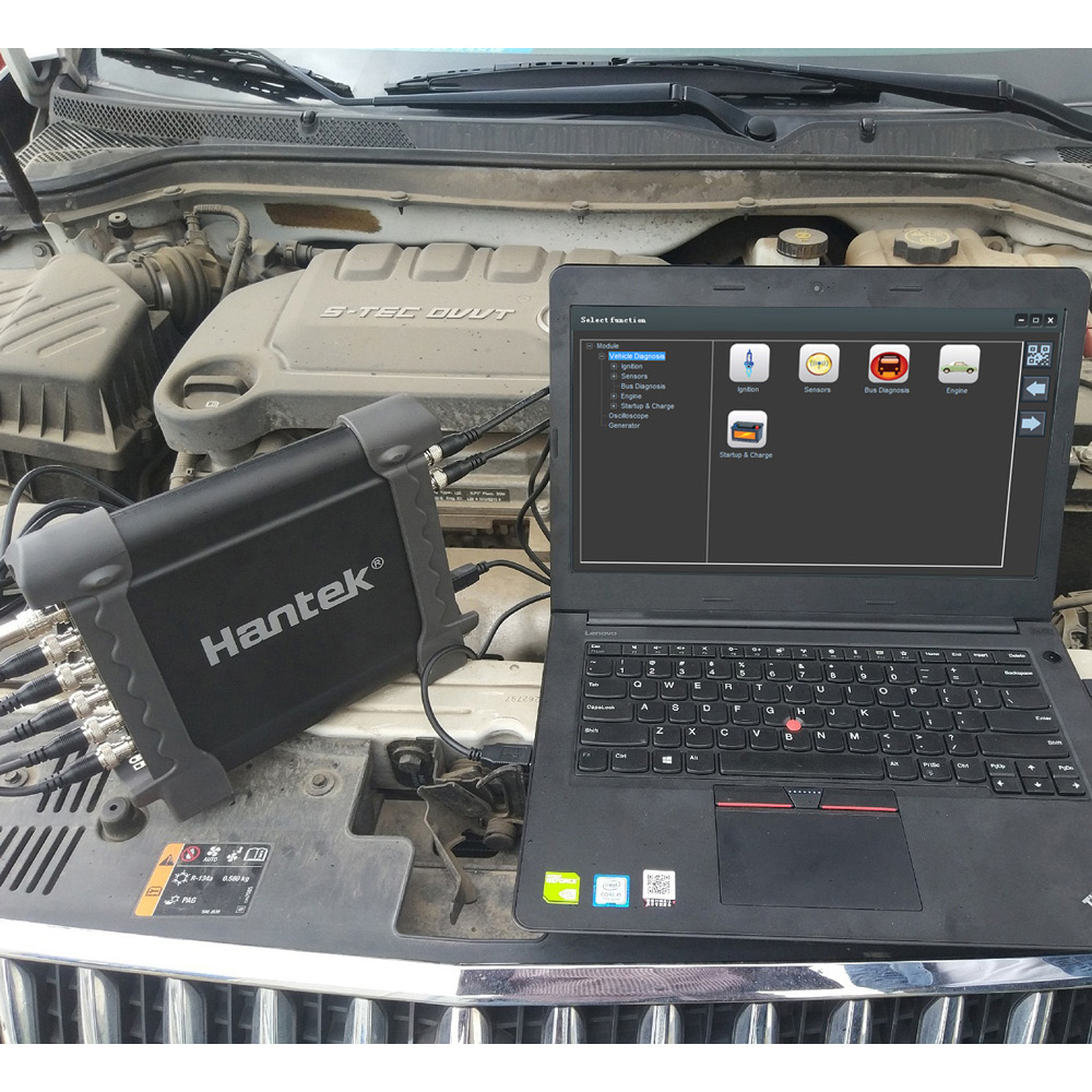 Hantek 1008C 8CH Virtual Automotive USB Oscilloscope DAQ Signal Generator Probe 